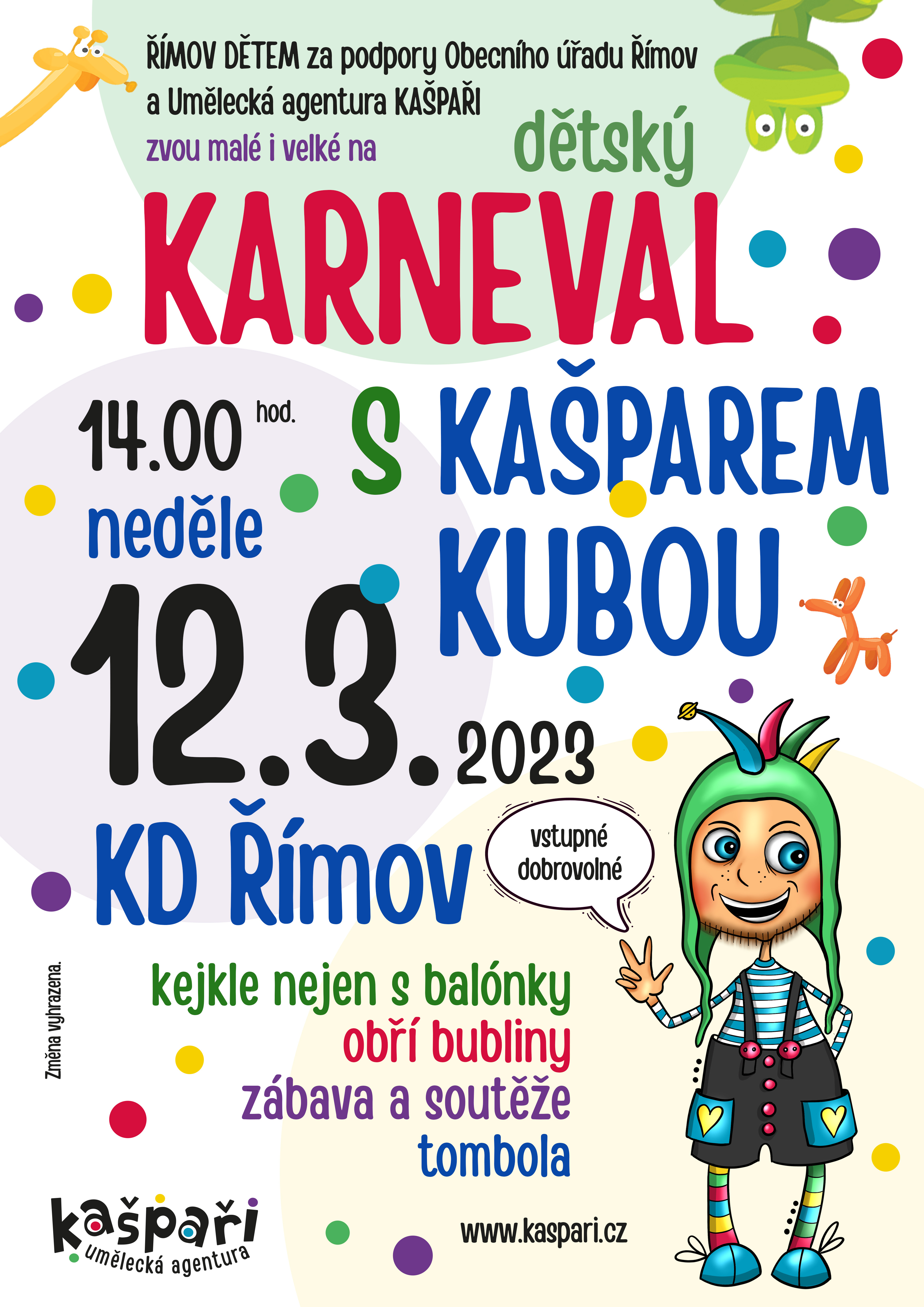2023 03 12 karneval kaspar kuba KD RIMOV plakat
