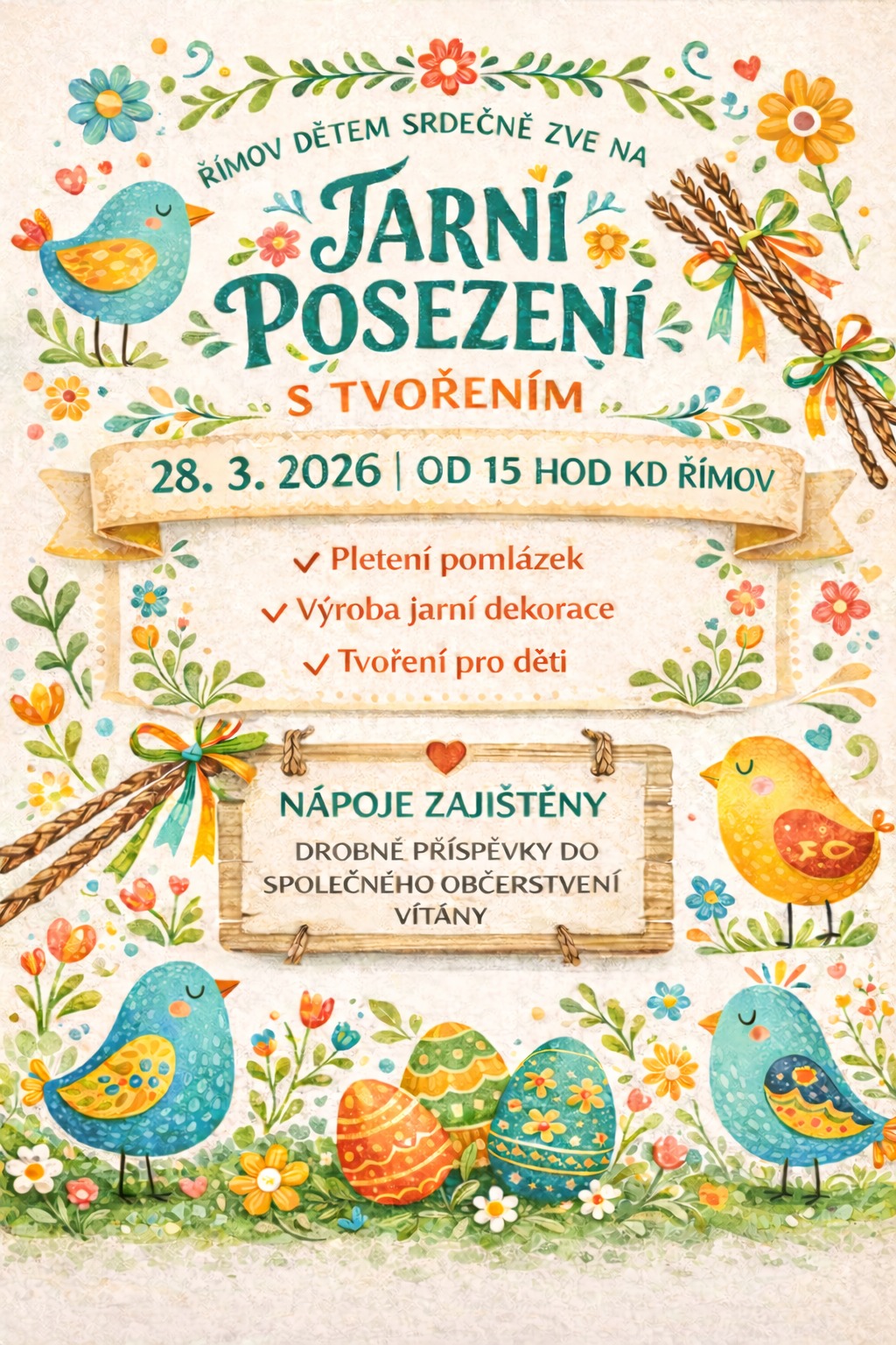 Jarní posezení s tvořením 2026 plakát 002