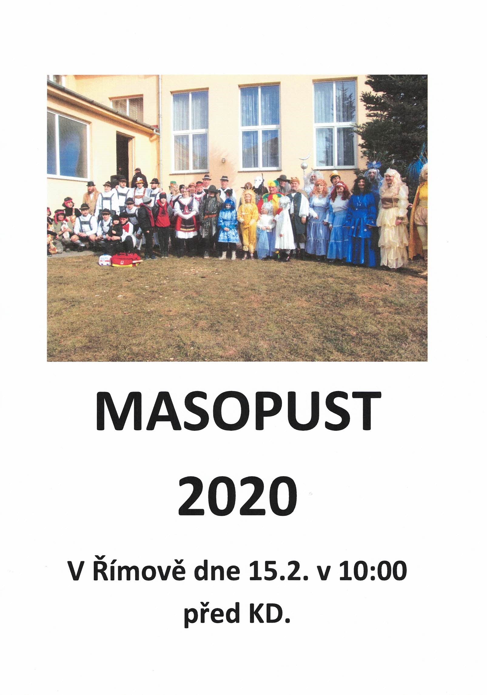 Plakát masopust 2020