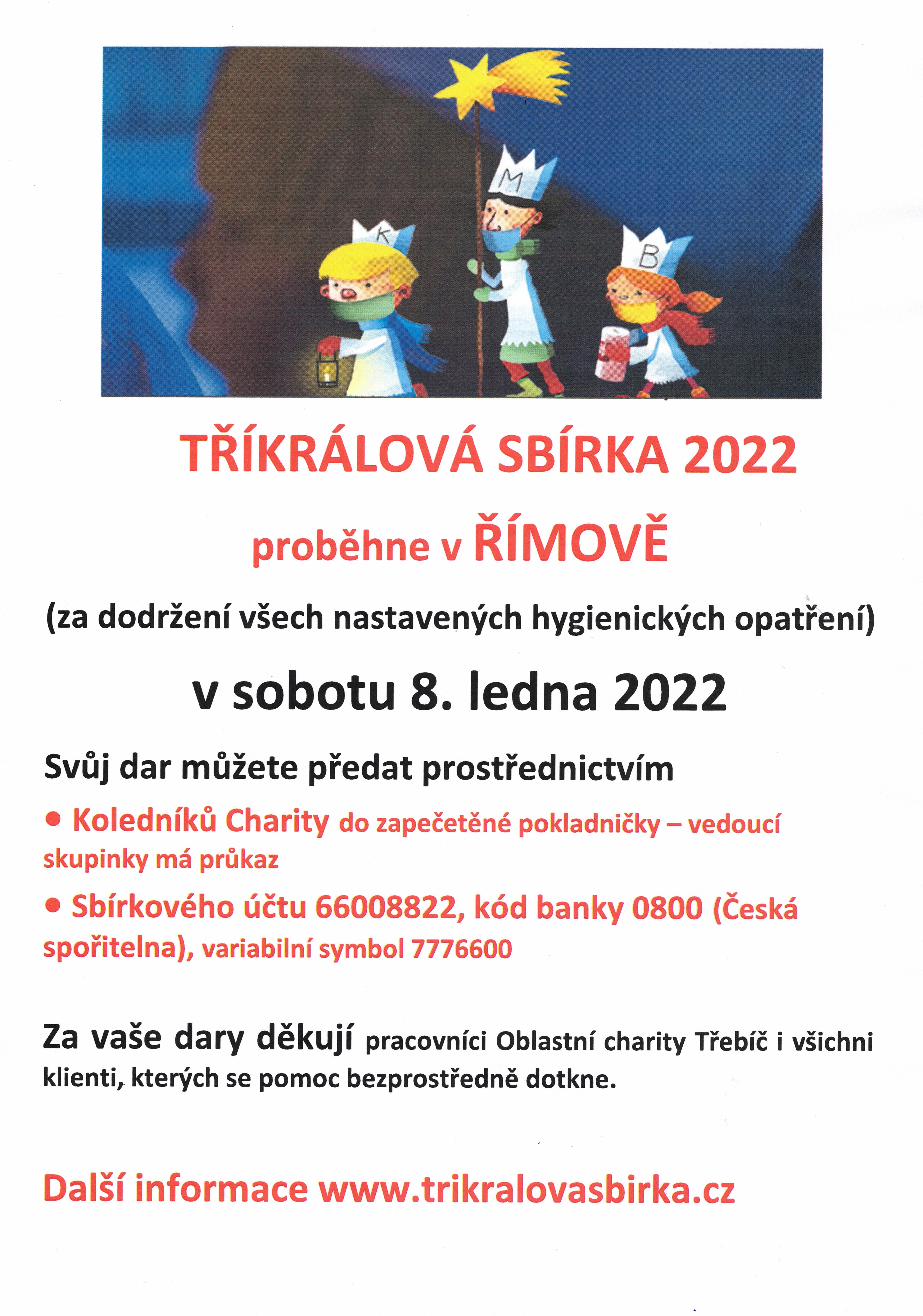 Tříkrálová sbírka 08 01 2022