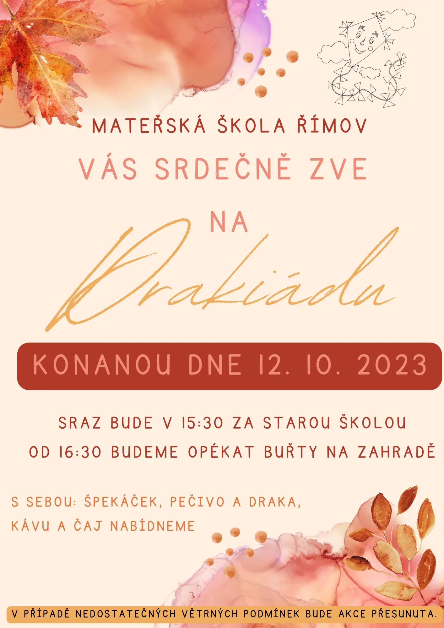drakiáda v MŠ 12.10.2023